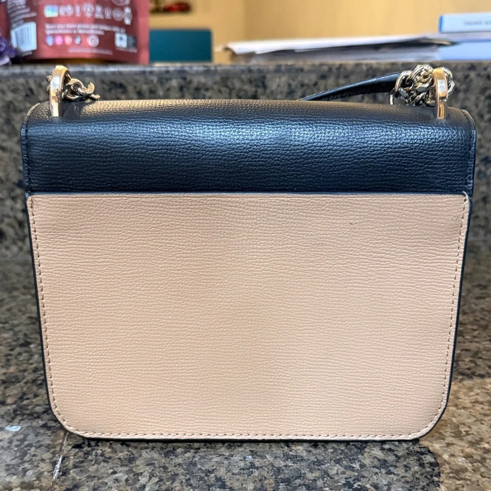 kate spade Colorblock Leather Crossbody Bag - Black, White, Tan - Picture 2 of 4